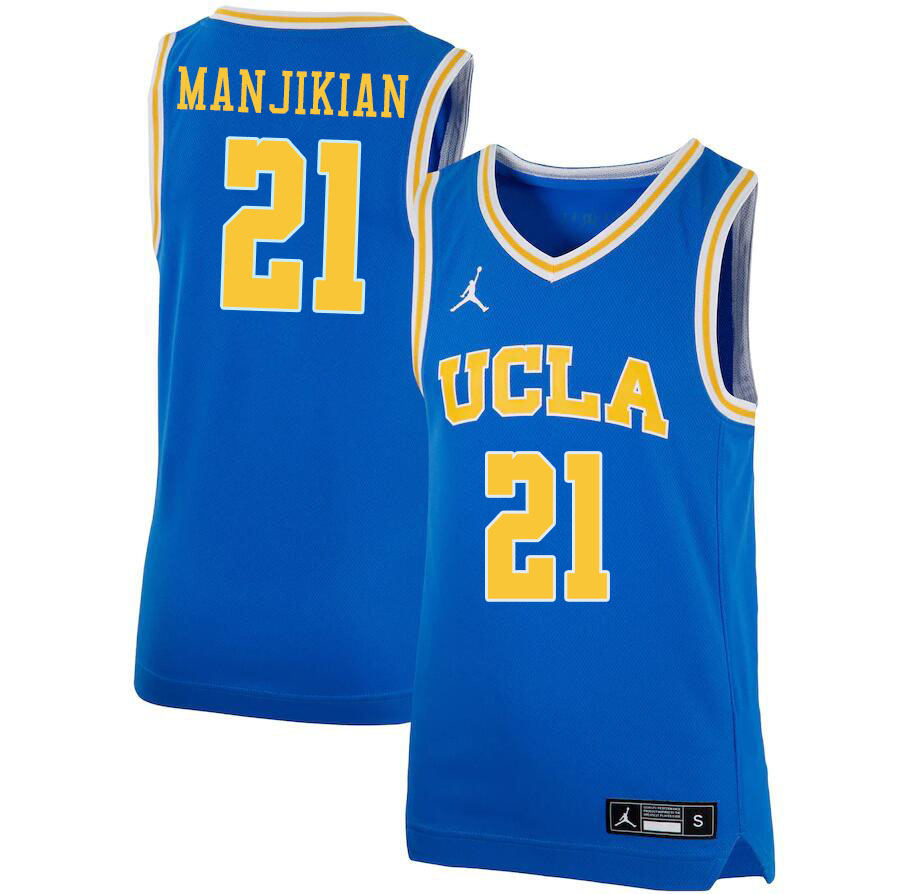 Jordan Brand Men #21 Evan Manjikian UCLA Bruins College Basketball Jerseys Sale-Blue - Click Image to Close
